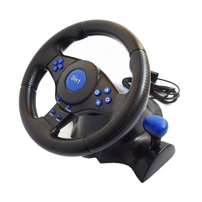 China With Handbreak Double Vibration Game Maker Racing Steering Wheel Joystick Controller For PS2 PS3 PC 3in1 for sale