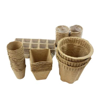 China Eco-friendly Potted Plant Seed Starter Nursery Peat Paper Planting Pot For Vegetables for sale