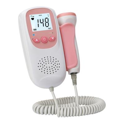 China Plastic Prenatal Portable Heart Rate Detector Baby Use Pregnant Woman Fetal Doppler Monitor for sale