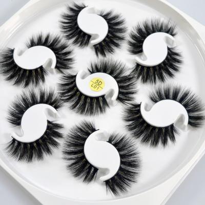 China Natural Long 7 Pairs Dramatic Fluffy Natural Fake 5D Mink Hair False Eyelashes Extension Long Lashes Eyelas Handmade Cruelty Free Makeup for sale