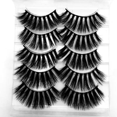 China Cilia New 5 Pairs False Eyelashes Mink Natural Thick Long Eyelash Extension Soft Fluffy Makeup False Tapered Whips Wholesale Sales Eyelashes for sale