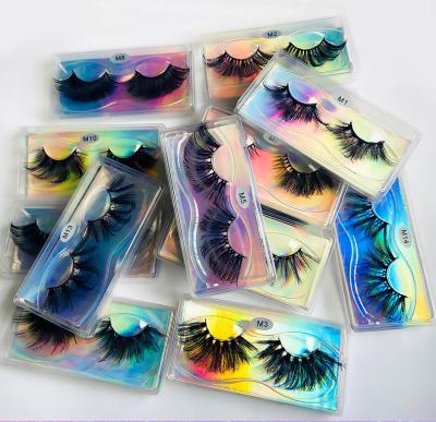 China QSTY 1 Pairs 8D Real Mink False Eyelash Strip Mink Eyelashes Whips Thick False Eyelashes Glitter Handmade Packaging 100% Makeup for sale