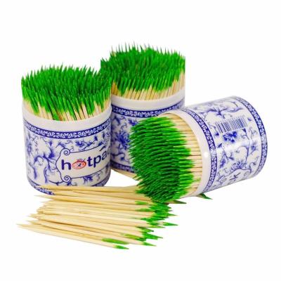 China Cello Wrap Disposable Mint Flavored Bamboo Toothpicks for sale