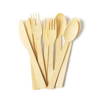 China Easily Cleaned 100% Natural Eco-Friendly Disposable 170mm Bamboo Cutlery for sale