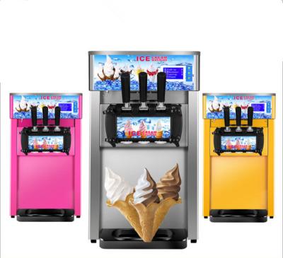 China Bakery 3 Flavor Soft Ice Cream Maker Machine / Machine Making Ice Cream for sale