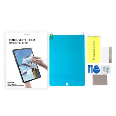 China Write the & Suction Like On Paperfeel Screen Protector For iPad Pro 9.7 11 Textur Anti-Glare PET Paper Matte Film For iPad Air 4 2020 for sale