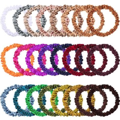 China Korean Silk Hair Scrunchies Printing Wholesale Fashion Women's 100% Width Hair Scrunchies for sale