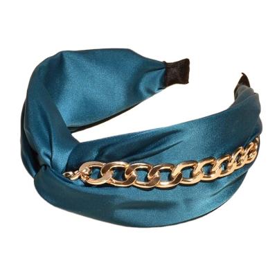 China Fashionable new print headband ladies knotted fabric simple women's satin headband hair accessories for sale