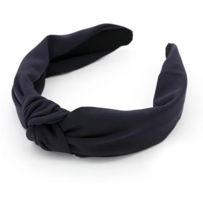 China Fashion High Quality Silk Satin Elastic Sports Headband Women Luxury Designer Headbands Headbands for sale