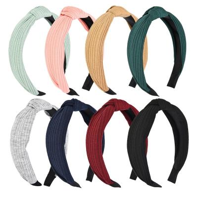 China 8 Pieces Handmade Wide Hair Band Turban Knot Headbands Elastic Hair Accessories for Women and Girls, 8 Colors (Color 1) for sale