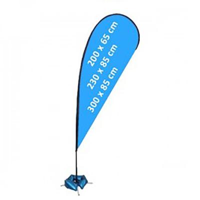 China Durable Digital Printing Telescoping Water Injection Base Beach Flag With Custom Design for sale