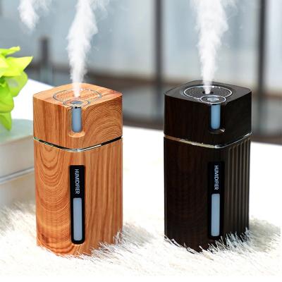 China 2022 Newest Air Humidifier Humidification+Light Aromatherapy Portable Aroma Diffuser Essential Oil Fragrance Ultrasonic Home Electric Wood Grain Diffuser for sale