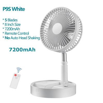 China New Summer 2022 USB Home Appliances Folding Cordless Electric Fan Air Cooler Rechargeable Portable Cordless Table Outdoor Office for sale