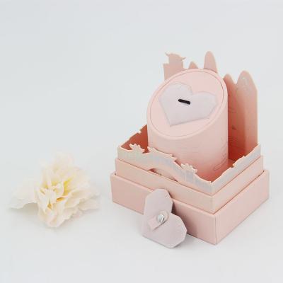 China Surprise Modern Luxury Custom Wooden Ring Jewelry Packaging Gift Box Wooden Gift Box With Lid Rose Cardboard Wedding Gift Packaging Box for sale