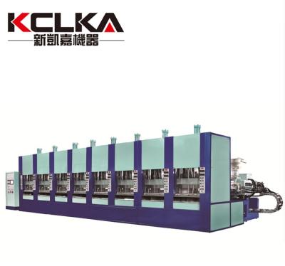 China Full Automatic EVA Injection Molding Machine Export Standard Flat Sport Shoe Sole Sandals Foam Making Machine 8 Station à venda