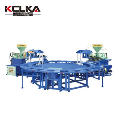 China Shoe Factory KCLKA ​​PVC Blowing Jelly Shoes Injection Molding Machine Automatic Two Color Sandal Making Machine for sale