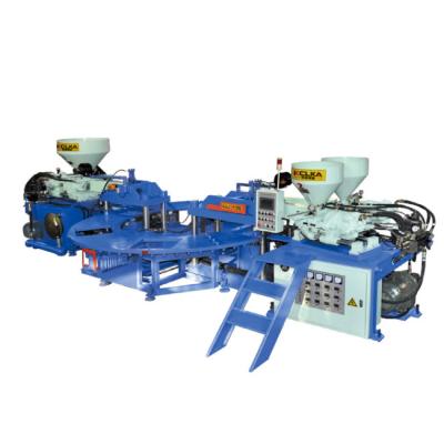 China Air Blow PVC Three Color Automatic Molding Machine Top Plastic Making Machine Te koop