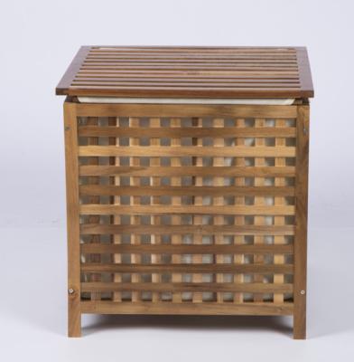 China Sustainable Hot Sale Acacia Wood Bathroom Laundry Basket for sale