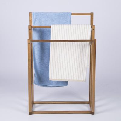 China Viable Hot Sale Acaia Wood Bathroom Towel Rack for sale