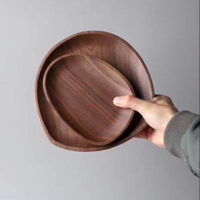 China Best Seller Sustainable Walnut Amazon Wooden Dish for sale