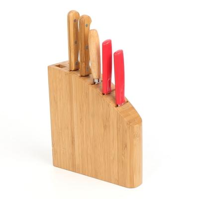 China 2022 Sustainable High Quality Natural Wooden Rack Bamboo Knife Rack Storage Rack for sale