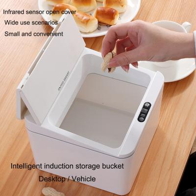 China Amazon Newest Sustainable 4L ABS Trash Cans Smart Touchless Recycle Electronic Sensor Automatic Trash Can for sale