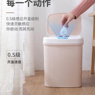 China 2020 Trend 15L ABS Sustainable Trash Can Smart Hospital Recycle Automatic Sensor Electronic Trash Can for sale