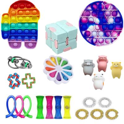 China Relieve Stress Reliever Anti Stress Stress Reliever Kids Adults Kids Sensory Bubble Kit Autism Toy Set for sale