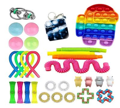 China Relieve Stress Reliever Anti Stress Stress Reliever Kids Adults Kids Sensory Bubble Kit Autism Toy Set for sale