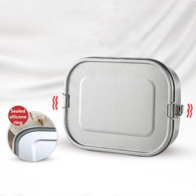 China Rectangular Freshness Keeping Bento Lunch Box 304 Stainless Steel For Kids Food Container Stainless Steel Lunch Box for sale