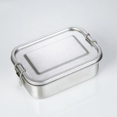 China Freshness Preservation Grade 304 Metal Storage Tiffin Box Leak Proof Stainless Steel 3 Compartment Lunch Box for sale