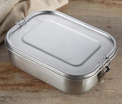 China Freshness Preservation 1 2 4 3 Compartment Rectangular Bento Metal Lunch Box 304 Stainless Steel Lunch Box for sale