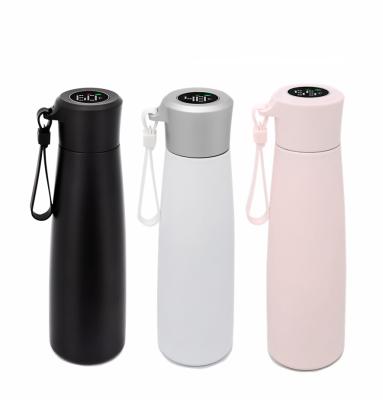 China New Business Amazon Smart Lid Temperature Gauge Water Bottle 304 Stainless Steel Thermo Bottle With Temperature Display for sale