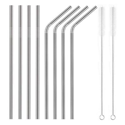 China Straight And Leaning Straw Set Straw Metal Drinking Straw Stainless Steel Sustainable Metal for sale