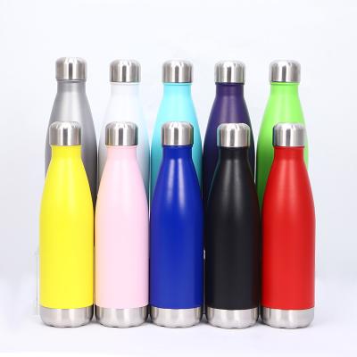 China Durable Optional Spray Paint Lid 500ml UV Cleaning Cola Shaped Stainless Steel Bottle Sublimation Blanks Cola Bottle for sale