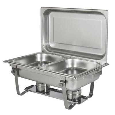 China Hotel Buffet Food Equipment Stainless Steel Chafing Dishes with Folding Shelf Buffet Food Warmer for sale