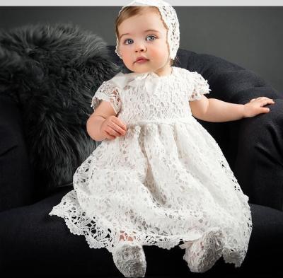 China Breathable High Quality Infant Baptism Gown Baby Dress White Baptism Dress for sale