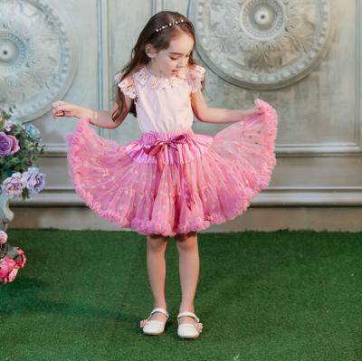 China Wholesale Girls Party Anti-wrinkle Puffy Tutu Pettiskirts Fluffy Pettiskirts for sale