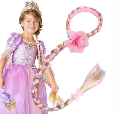 China Eco-friendly Babies Princess Crown Wig Baby Birthday Party Fancy Wigs for sale