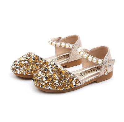 China Fashion\gold glitter fashion girls summer shoes glitter comfortable\durable girls princess shoes for sale