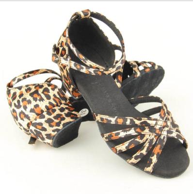 China Sexy GENUINE LEATHER Ladies Ball Dance Shoes Leopard Latin Shoes for sale