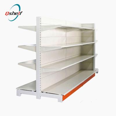 China Heavy Duty Double Sided Stainless Steel 4 Tiers Supermarket Shelf Rack/Super Market Shelf/Vegetable Shelf for sale