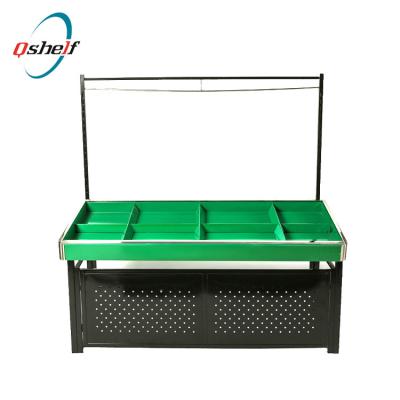 China High quality wooden double sided fruit and vegetable displays for sale