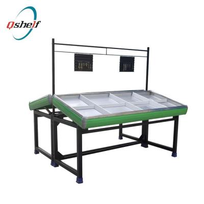 China Double sided vegetable and fruit displays, supermarket equipment for sale