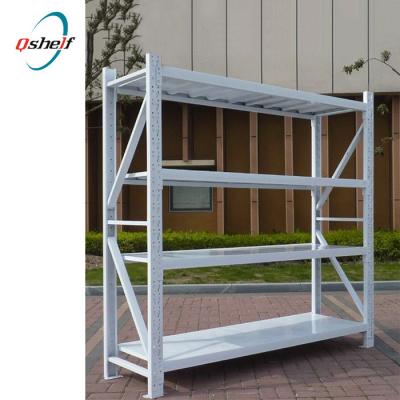 China Suitable for Outdoor Perforated Metallici Con Ruote Metal Shelving Warehouse Roll Rack System for sale