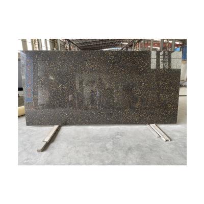 China Easy To Install And Maintain Kitchen Countertops Quartz Stone Slab Black Quartz Stone for sale