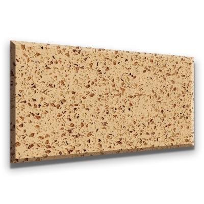 China Easy To Install And Maintain Hot Sale Products Sparkle Beige Quartz Stone Agglomerate Slab for sale