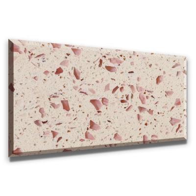 China Easy to Install and Maintain Custom Building Materials Panels Rose Quartz Synthetic Quartz Stone Family Countertops and Interior Wall Decorations Slab NC; GUA for sale