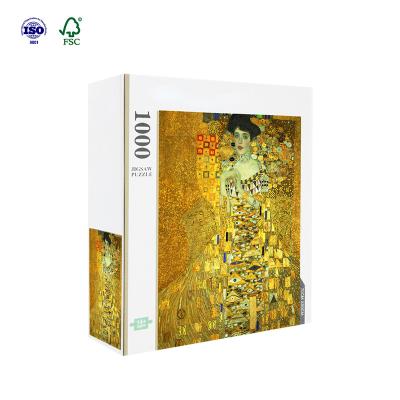 China DIY TOY Hot Sale Gold Color 1000 Pieces Artistic Puzzles With Box For Adults for sale