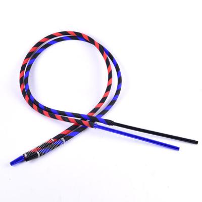 China Two Color Silicone Shisha Hose Shisha Tube Hookah Smoking Aluminum Main Pipe for sale